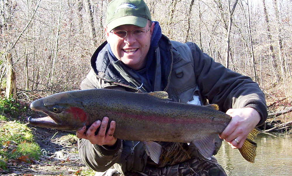 Legend Outdoors guided trips to Lake Michigan Tributaires - Big Steel fish